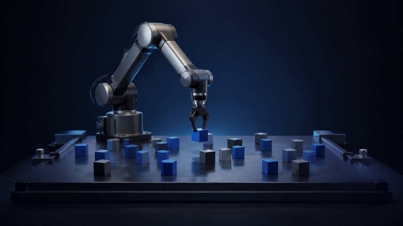 Robotic workcell with diverse cube experiments